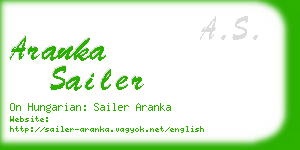 aranka sailer business card